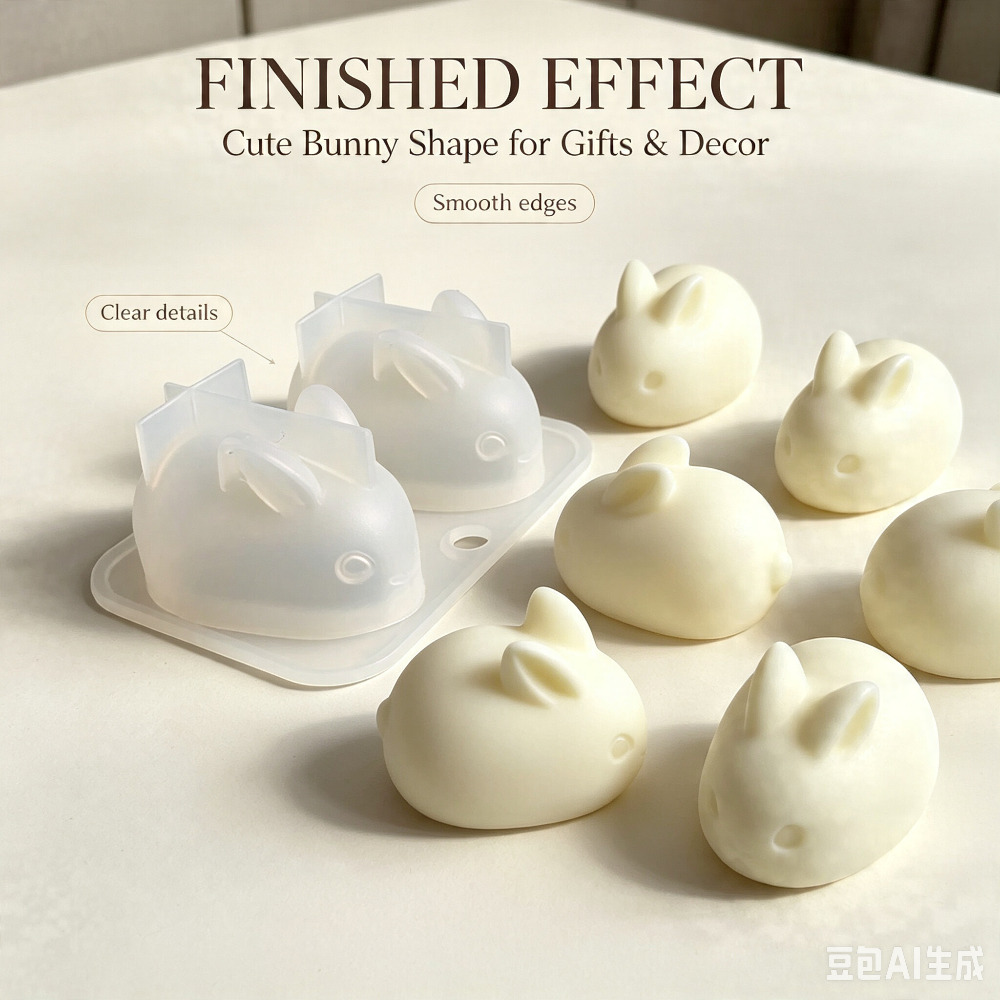 Soap Making Handmade - Molde de Silicone 3D Mini Coelho