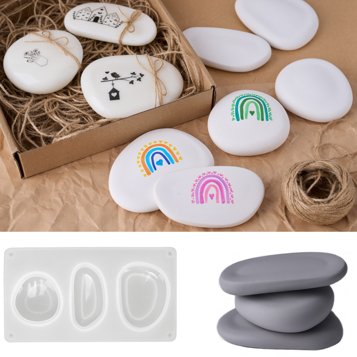 Soap Making Business - 3d criativo pedra silicone vela molde
