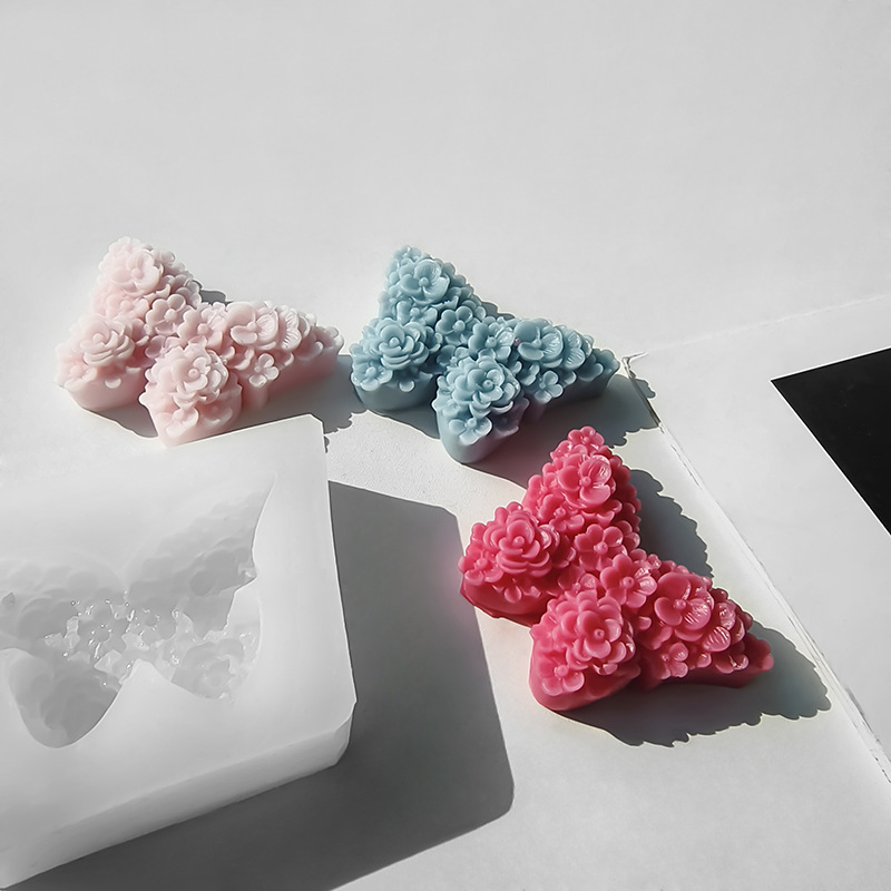 Rosa borboleta vela molde de s - Soap Making Business avaliação e preço