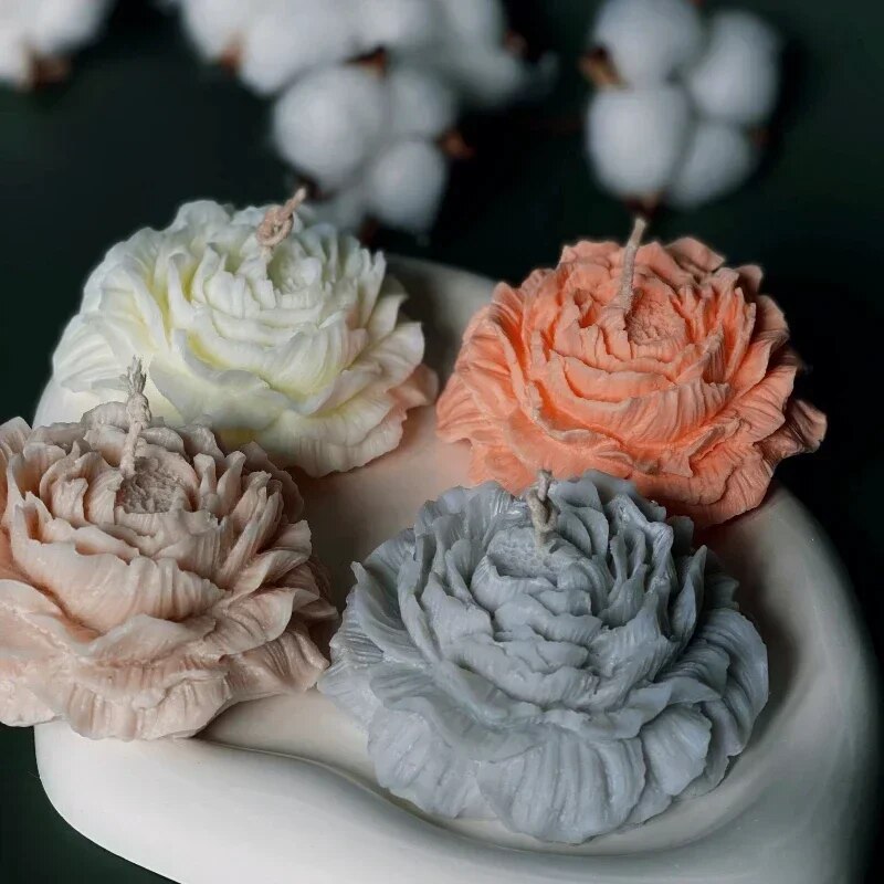 3d peônia vela molde de silico - Soap Making Business avaliação e preço